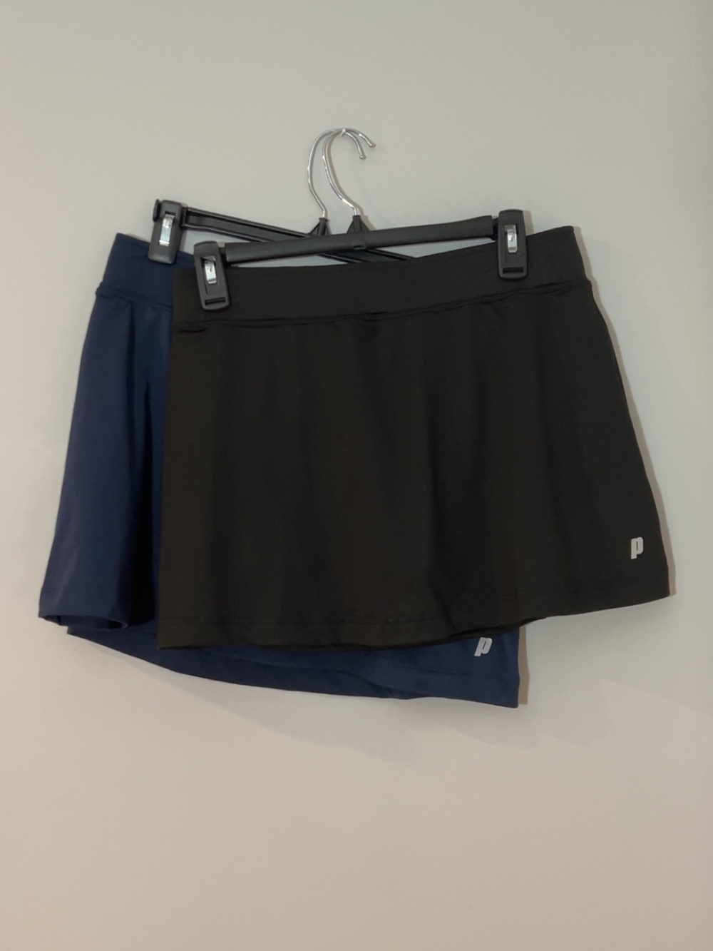 Prince Women's Tennis Golf Mini Skirt Set in Black and Navy Athletic